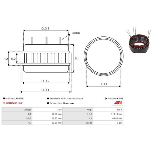 AS-PL Stator, Generator AS