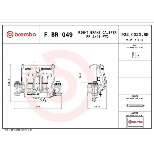 BREMBO Bremssattel PRIME LINE