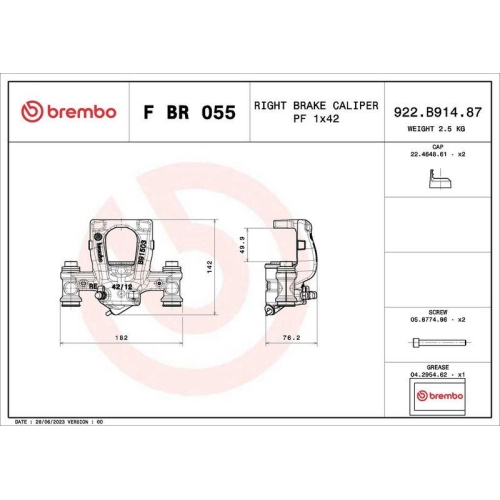 BREMBO Bremssattel PRIME LINE