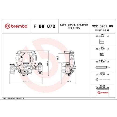 BREMBO Bremssattel PRIME LINE