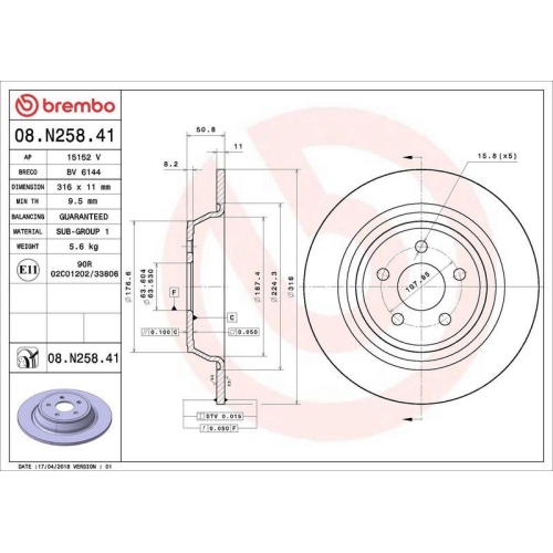 BREMBO Bremsscheibe PRIME LINE - UV Coated