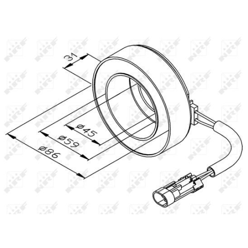 NRF Spule, Magnetkupplung (Kompressor)