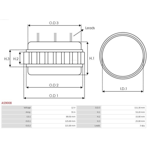 AS-PL Stator, Generator Brandneu AS-PL