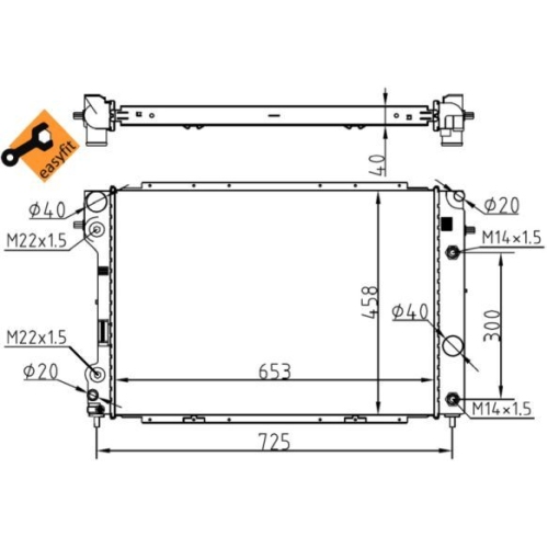 NRF Kühler, Motorkühlung EASY FIT