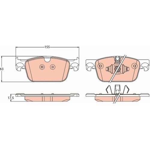TRW Bremsbelagsatz, Scheibenbremse