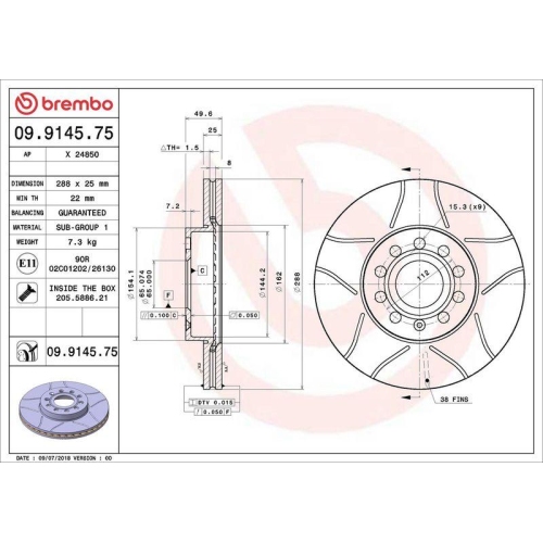 BREMBO Bremsscheibe XTRA LINE - Max