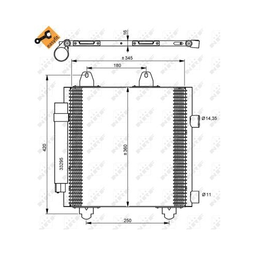 NRF Kondensator, Klimaanlage EASY FIT