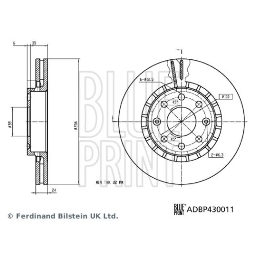 BLUE PRINT Bremsscheibe