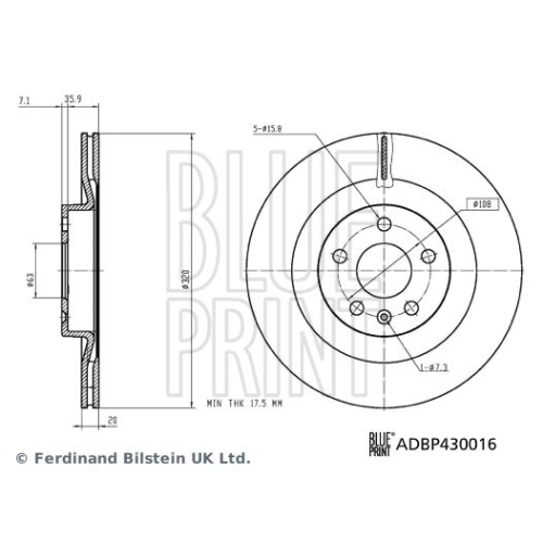 BLUE PRINT Bremsscheibe