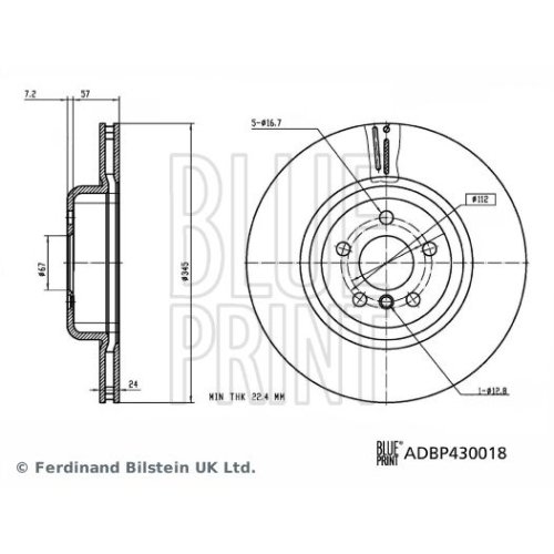 BLUE PRINT Bremsscheibe