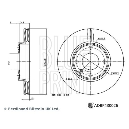 BLUE PRINT Bremsscheibe