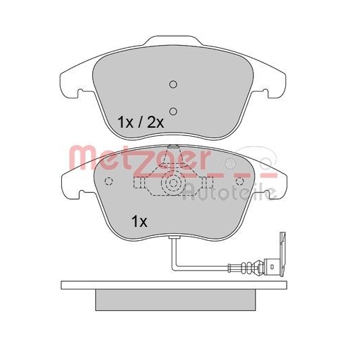 METZGER Bremsbelagsatz, Scheibenbremse