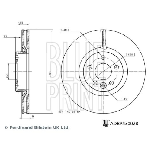 BLUE PRINT Bremsscheibe