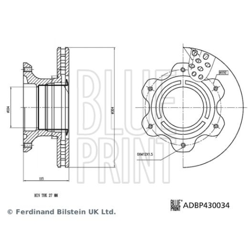 BLUE PRINT Bremsscheibe