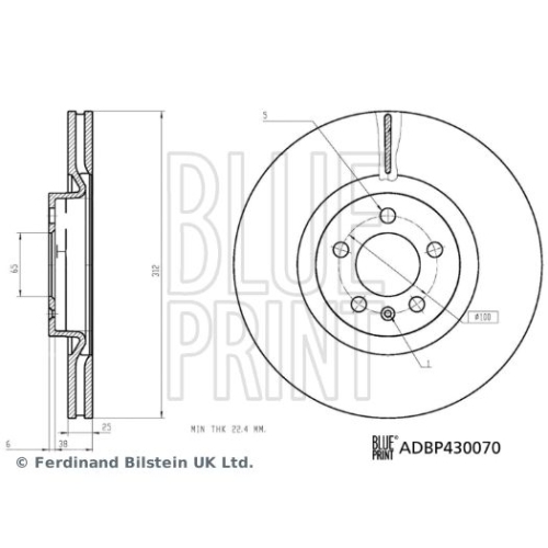 BLUE PRINT Bremsscheibe