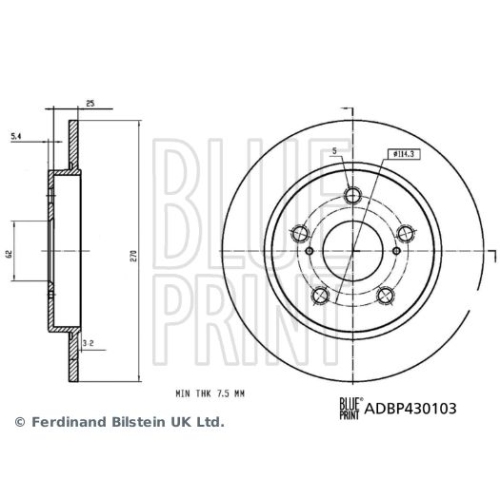 BLUE PRINT Bremsscheibe