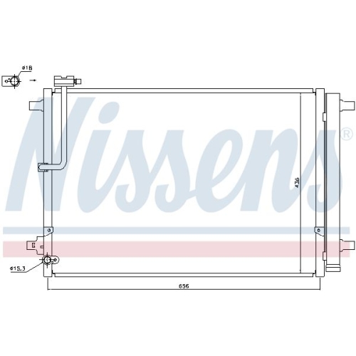 NISSENS Kondensator, Klimaanlage ** FIRST FIT **