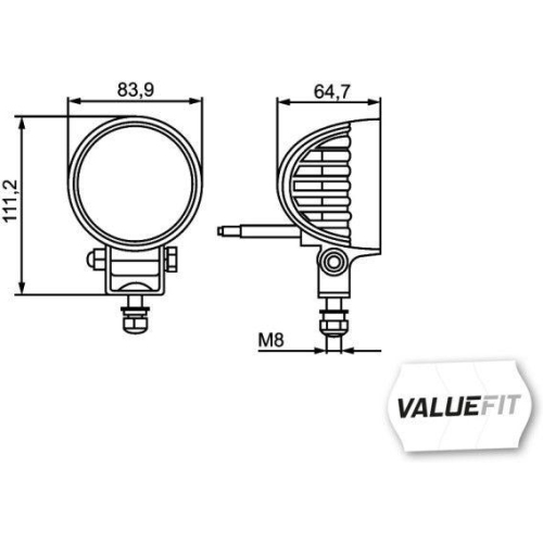 HELLA Arbeitsscheinwerfer HELLA VALUEFIT