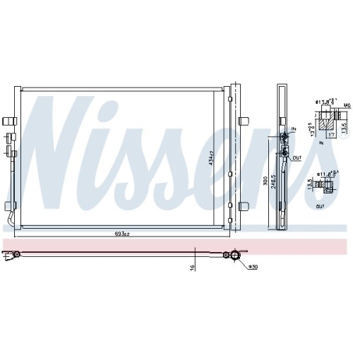 NISSENS Kondensator, Klimaanlage ** FIRST FIT **