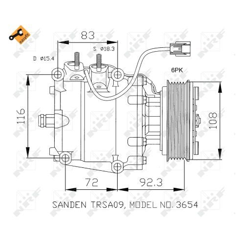 NRF Kompressor, Klimaanlage EASY FIT
