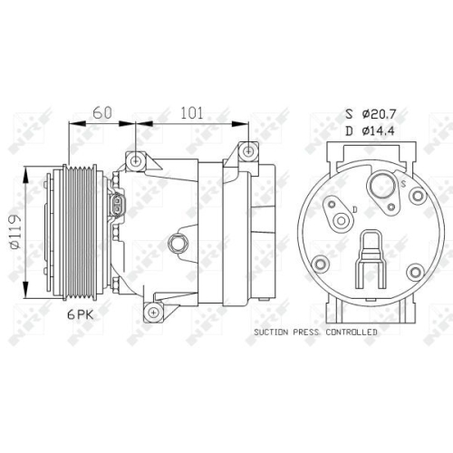 NRF Kompressor, Klimaanlage EASY FIT