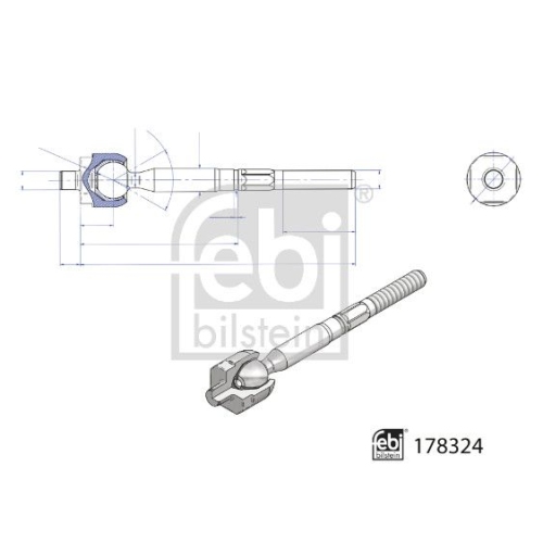 FEBI BILSTEIN Axialgelenk, Spurstange