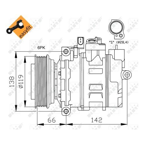 NRF Kompressor, Klimaanlage EASY FIT