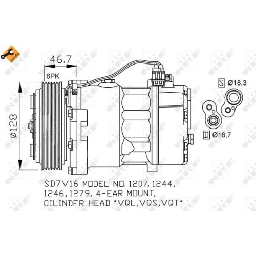 NRF Kompressor, Klimaanlage EASY FIT