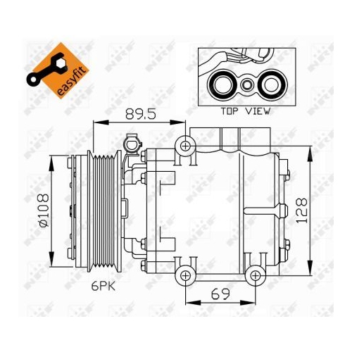 NRF Kompressor, Klimaanlage EASY FIT