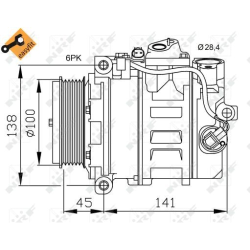 NRF Kompressor, Klimaanlage EASY FIT