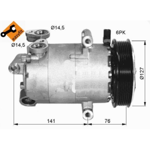 NRF Kompressor, Klimaanlage EASY FIT