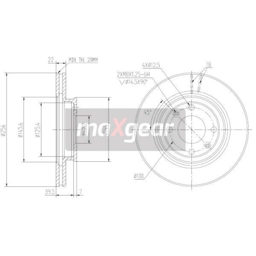 MAXGEAR Bremsscheibe