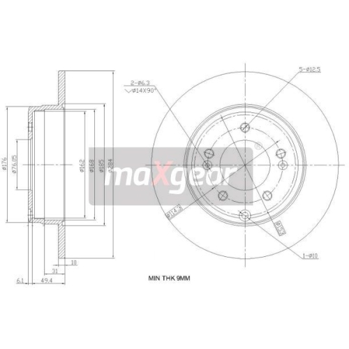 MAXGEAR Bremsscheibe