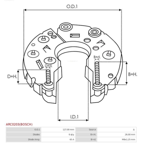 AS-PL Gleichrichter, Generator Brandneu Bosch