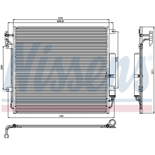 NISSENS Kondensator, Klimaanlage ** FIRST FIT **