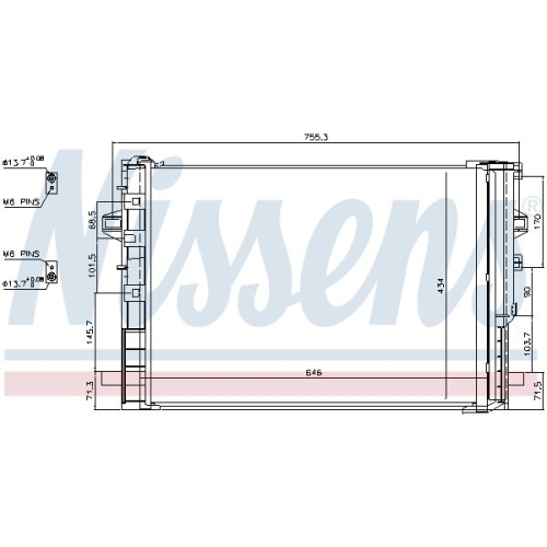 NISSENS Kondensator, Klimaanlage ** FIRST FIT **