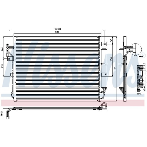 NISSENS Kondensator, Klimaanlage ** FIRST FIT **