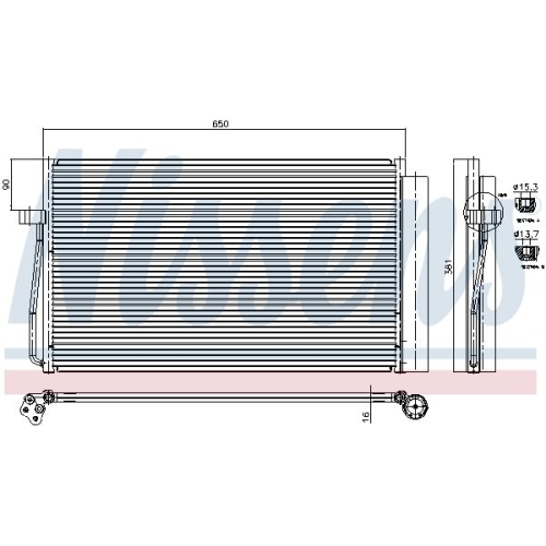 NISSENS Kondensator, Klimaanlage ** FIRST FIT **