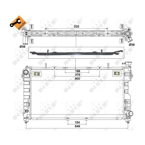 NRF Kühler, Motorkühlung EASY FIT