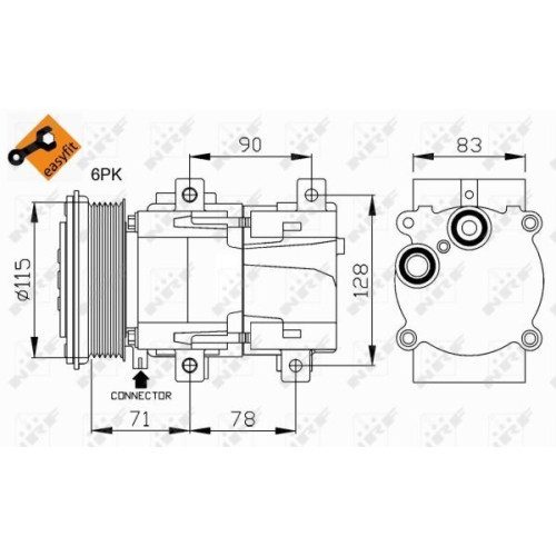 NRF Kompressor, Klimaanlage EASY FIT