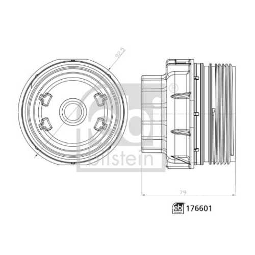 FEBI BILSTEIN Deckel, Ölfiltergehäuse febi Plus