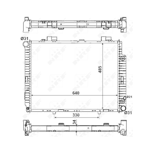 NRF Kühler, Motorkühlung EASY FIT