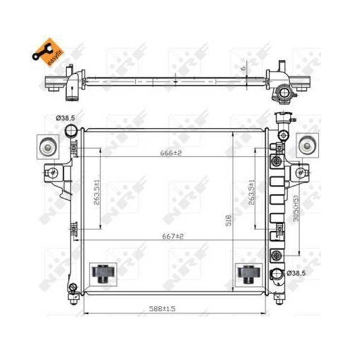 NRF Kühler, Motorkühlung EASY FIT