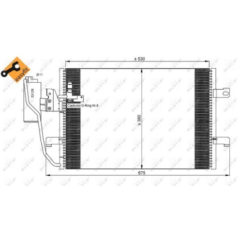 NRF Kondensator, Klimaanlage EASY FIT