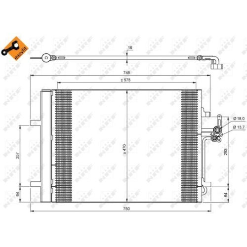 NRF Kondensator, Klimaanlage EASY FIT