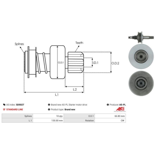 AS-PL Freilaufgetriebe, Starter AS