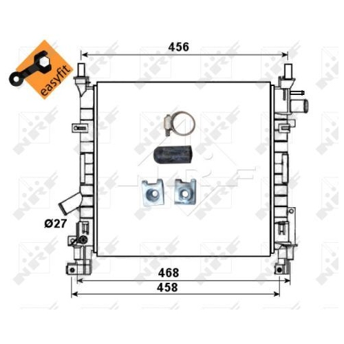 NRF Kühler, Motorkühlung EASY FIT