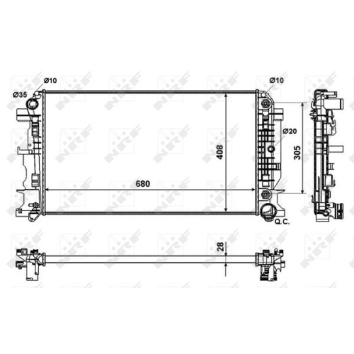 NRF Kühler, Motorkühlung EASY FIT