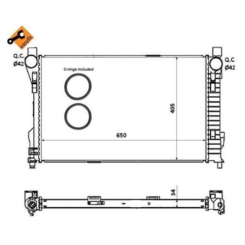 NRF Kühler, Motorkühlung EASY FIT