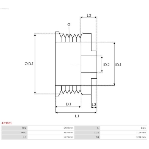 AS-PL Riemenscheibe, Generator Brandneu AS-PL